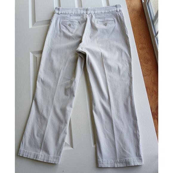 Lee Just Below the Waist Khaki White Slacks size 16S short slimming trousers - Picture 16 of 16